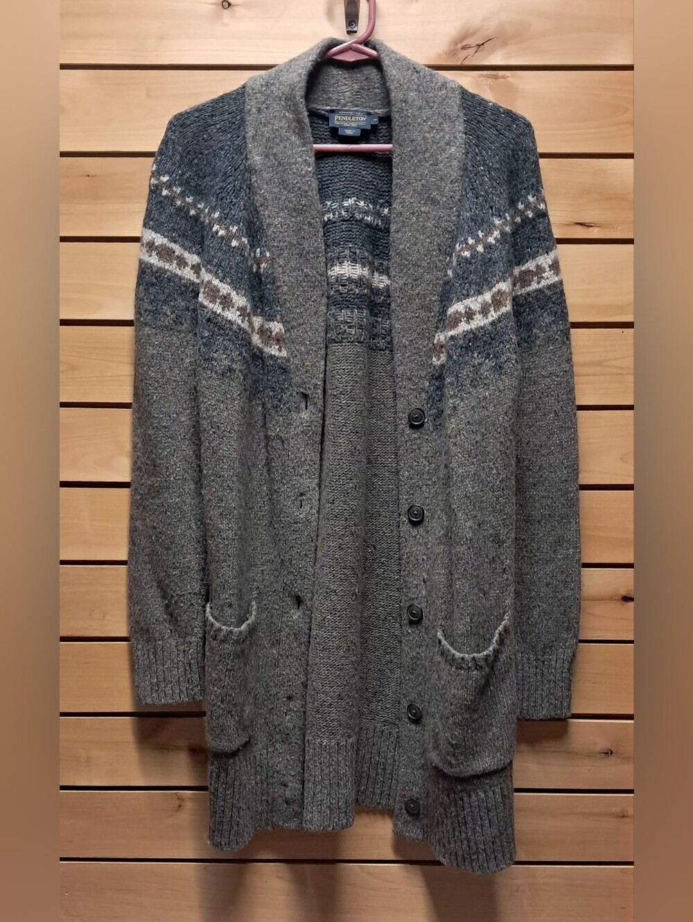 Pendleton Donegal Knit Longline Cardigan Sweater Coat - Size M